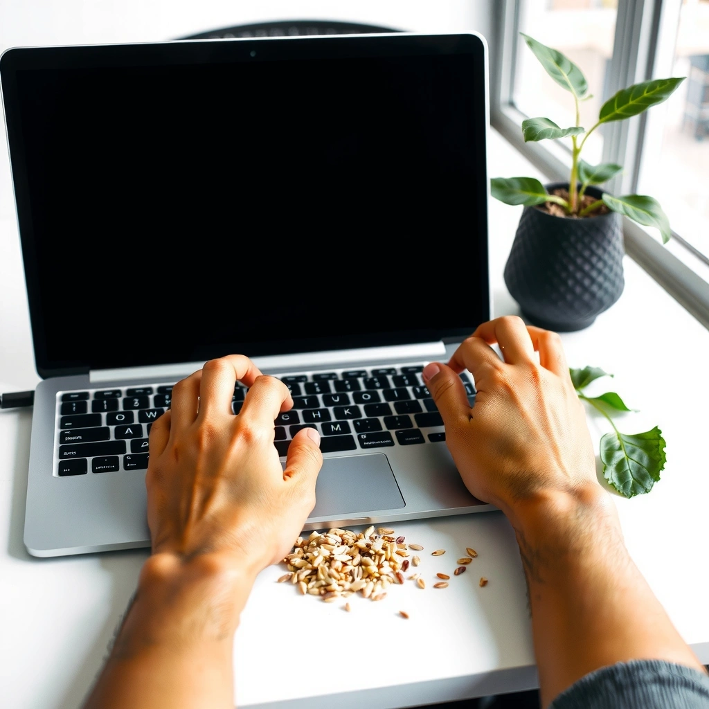 Dateneingabe auf Laptop